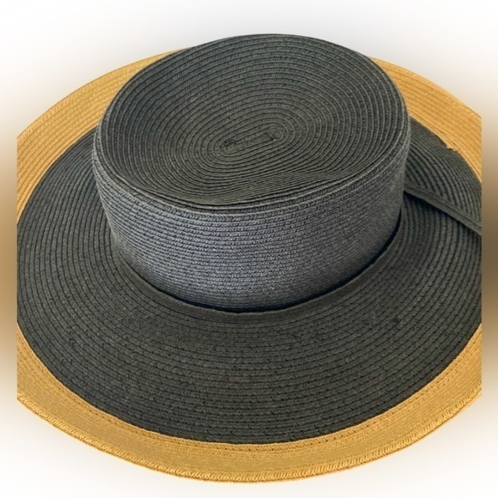 Neiman Marcus Flora Bella Hat -OSFM black. ,tan ,